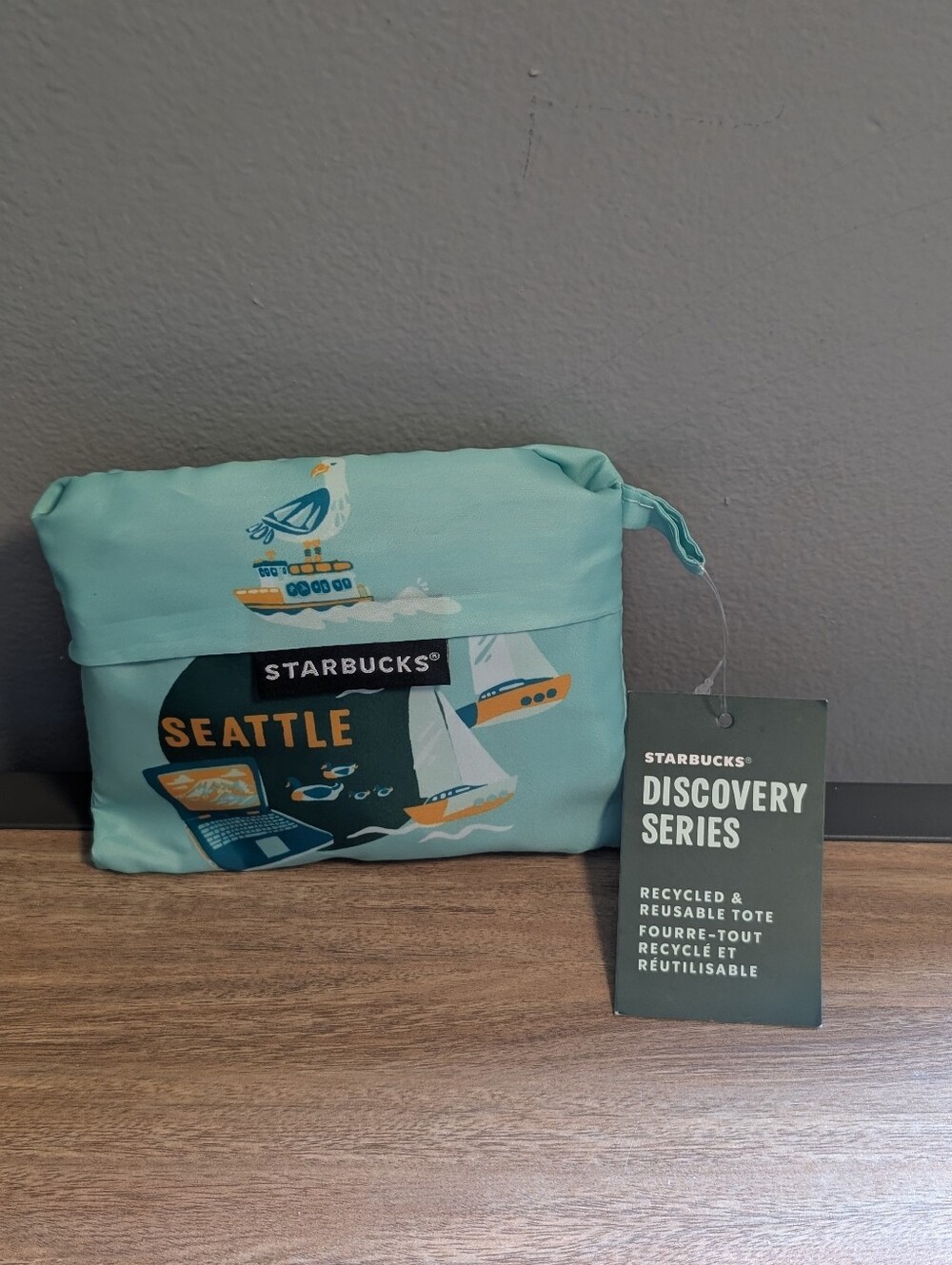 Starbucks Discovery Series Seattle Recycled Reusable Tote Bag Foldable 2024 NEW